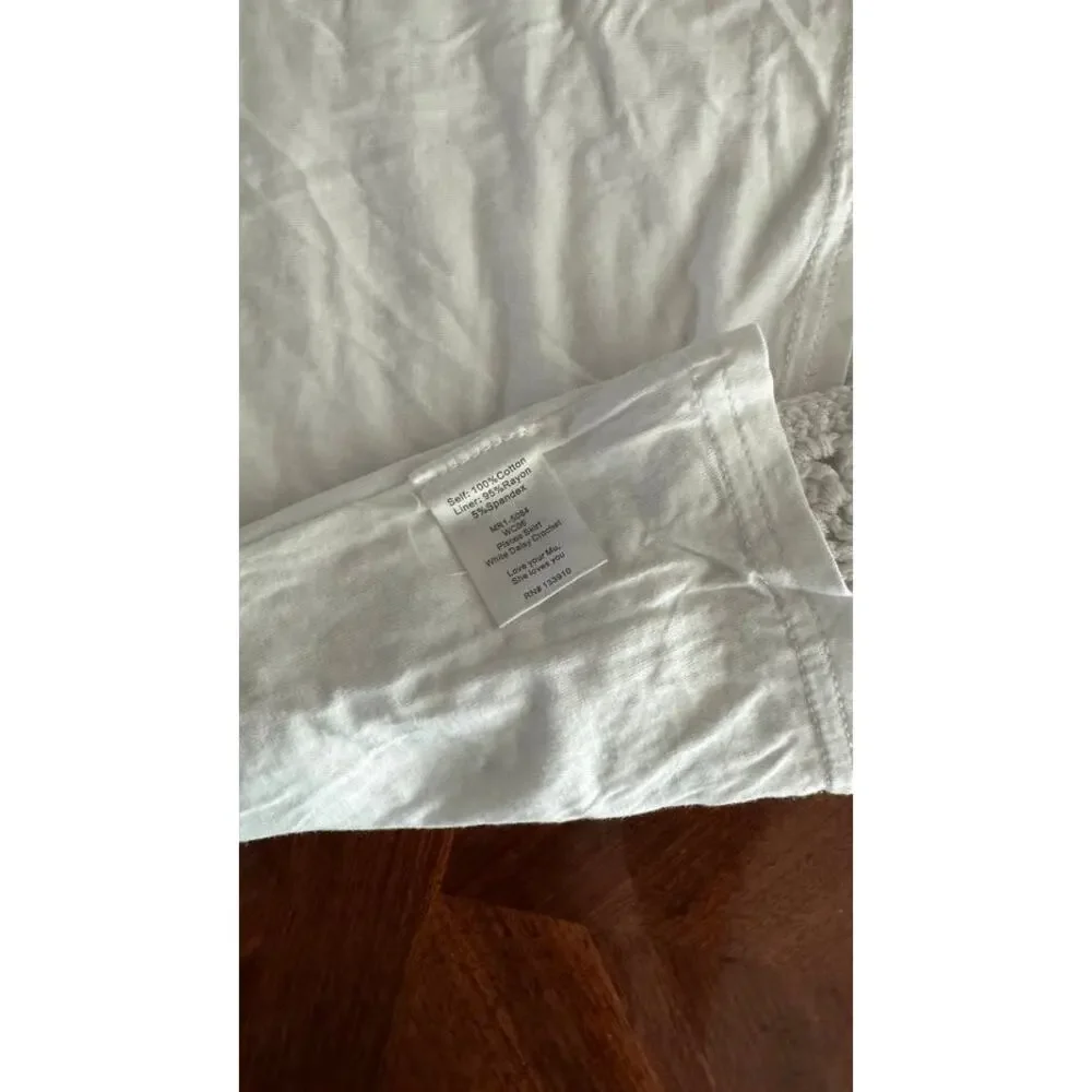 Show Me Your Mumu White Crochet Mini Skirt Size M Lined